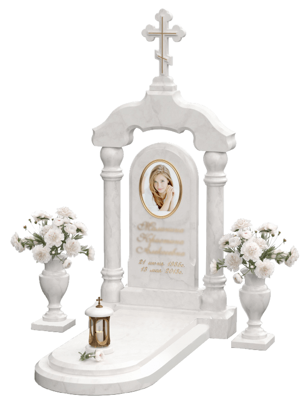 Памятники из белого мрамора